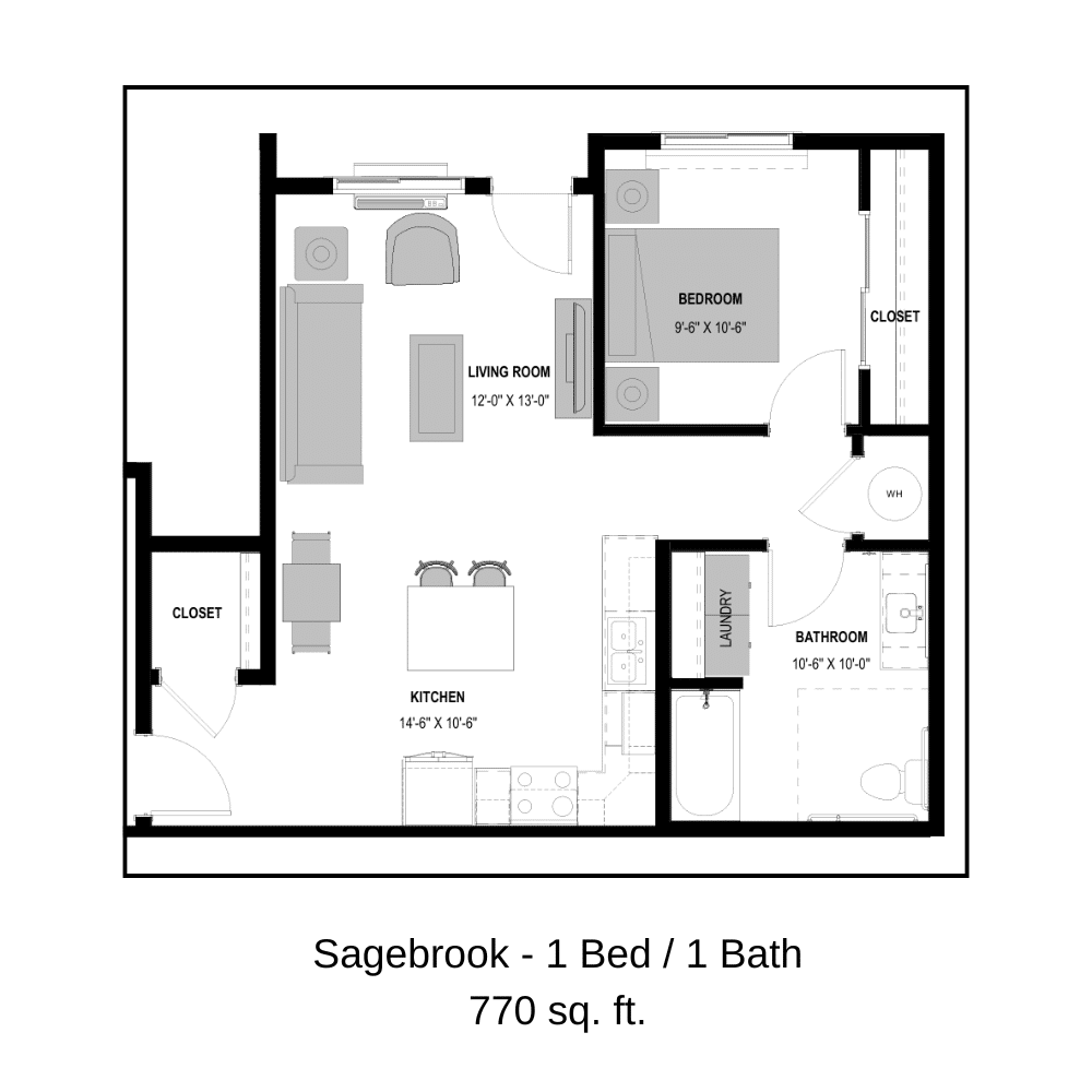 Latitude 45 12 1 Bed 1 Bath 770Sf